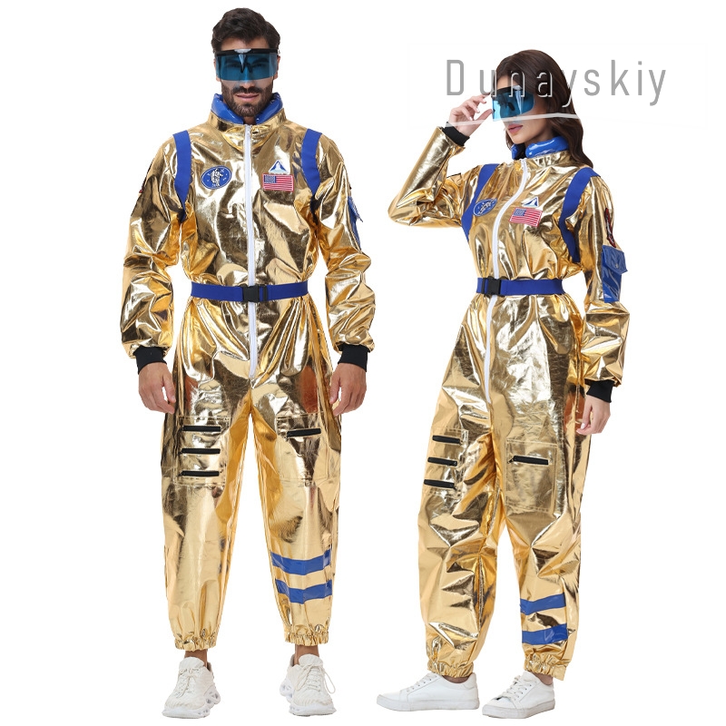 Glanzend metallic gouden astro - Anime Cosplay Couple recensie en prijs